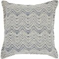 Homeroots 20 x 20 in. Indigo & Ivory Waves Throw Pillow 386098